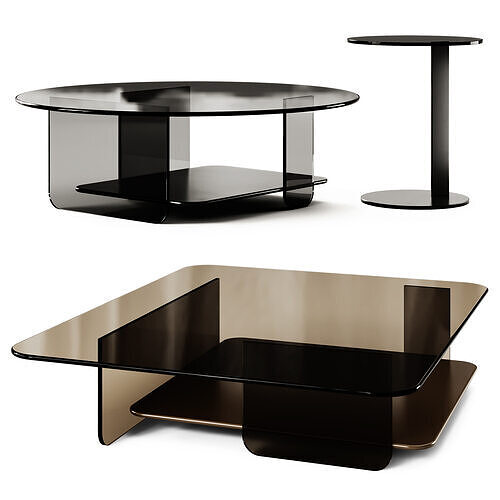 Natuzzi Italia Cava Coffee Tables 3D model