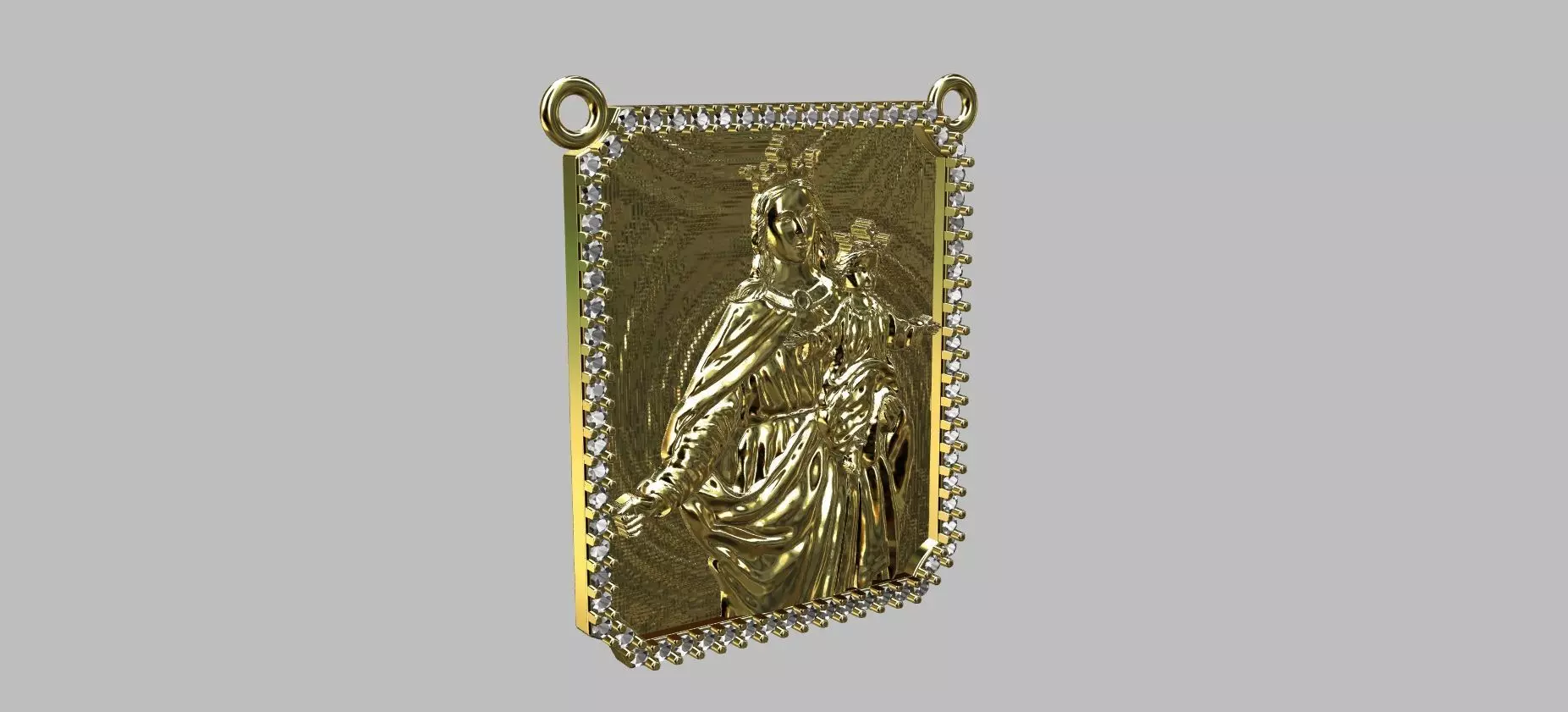 Virgin Mary Scapular 3D print model