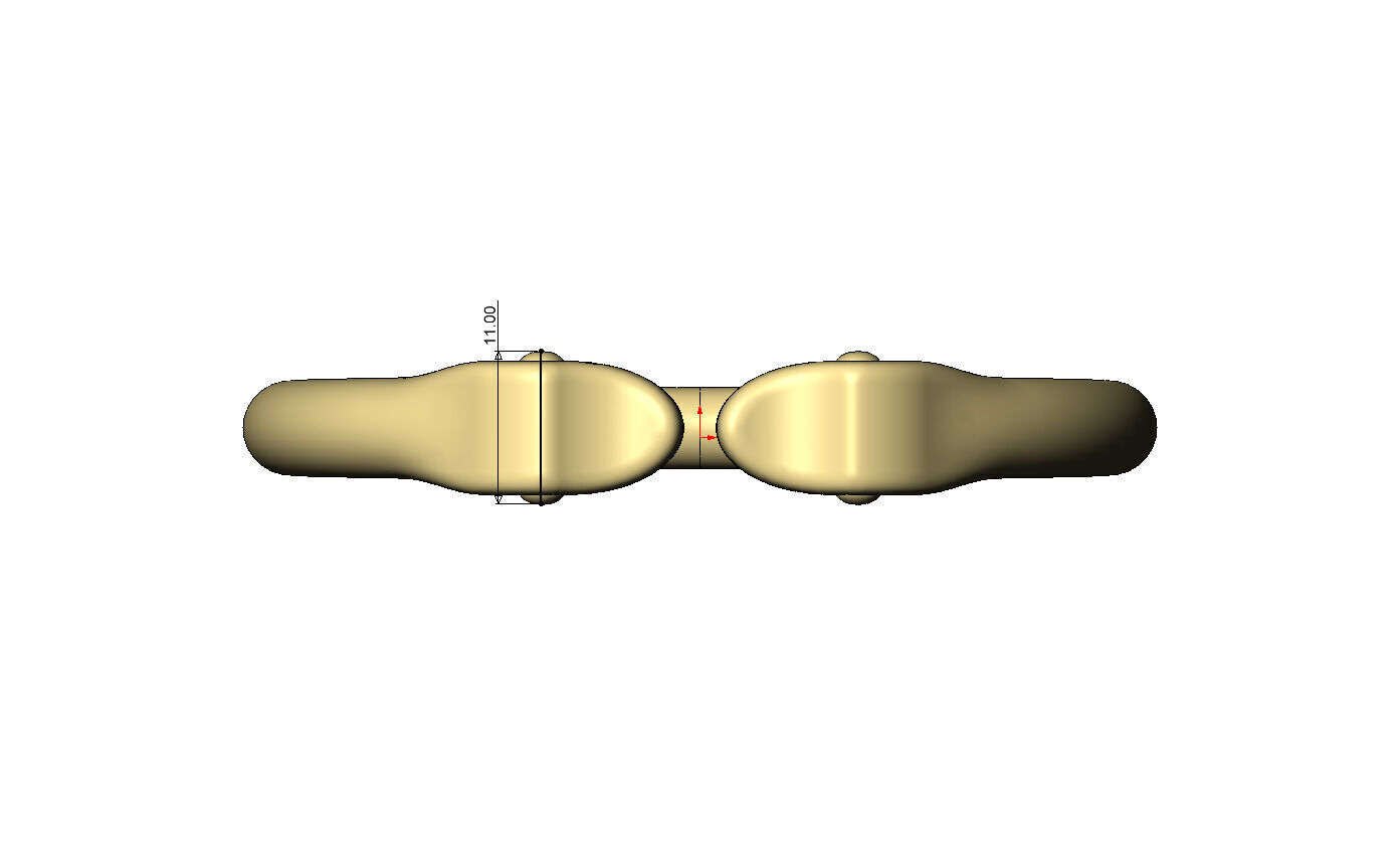 Double serpent head carving cuff bracelet bangle 3D print model_9