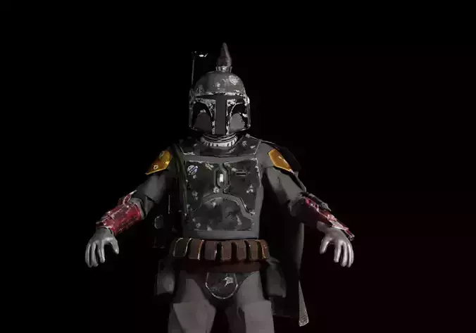 Star Wars BobaFett Realistic Armored Character