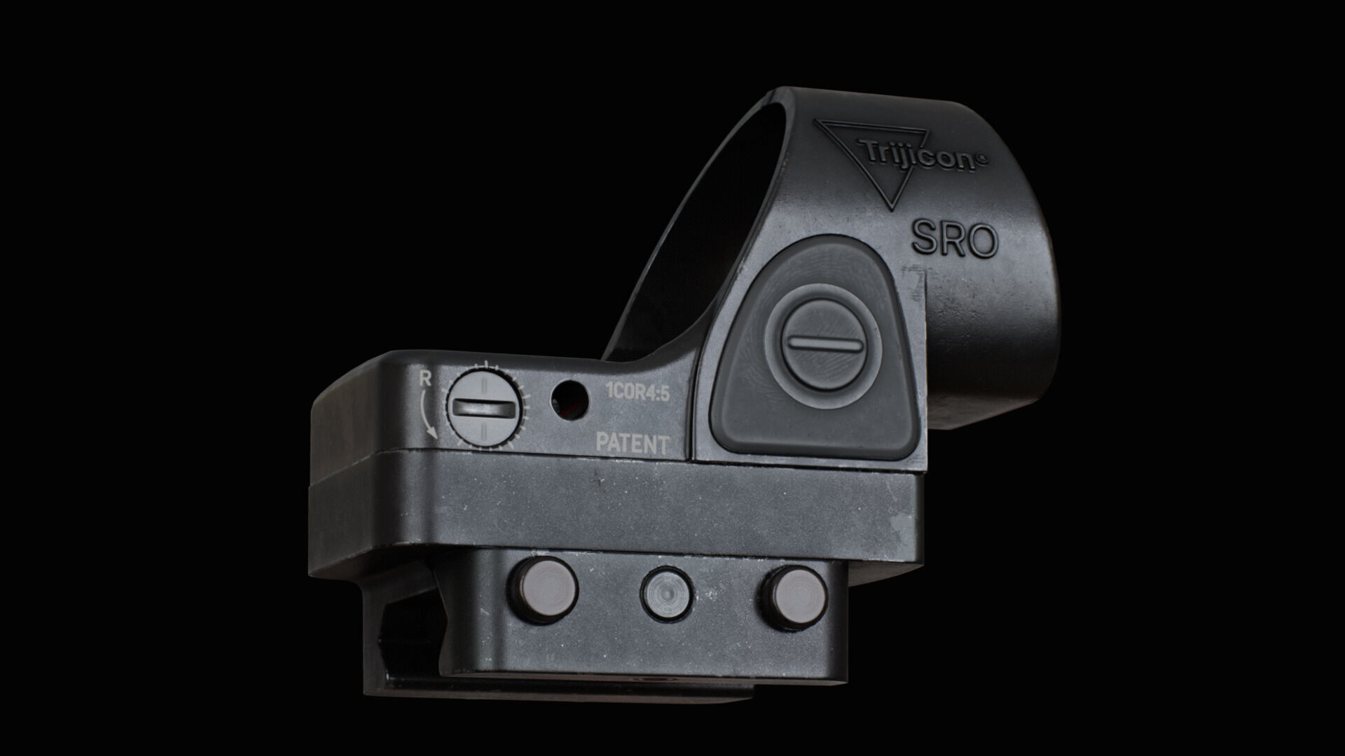 Trijicon SRO and 45 Degree Mount Low-poly 3D model_3