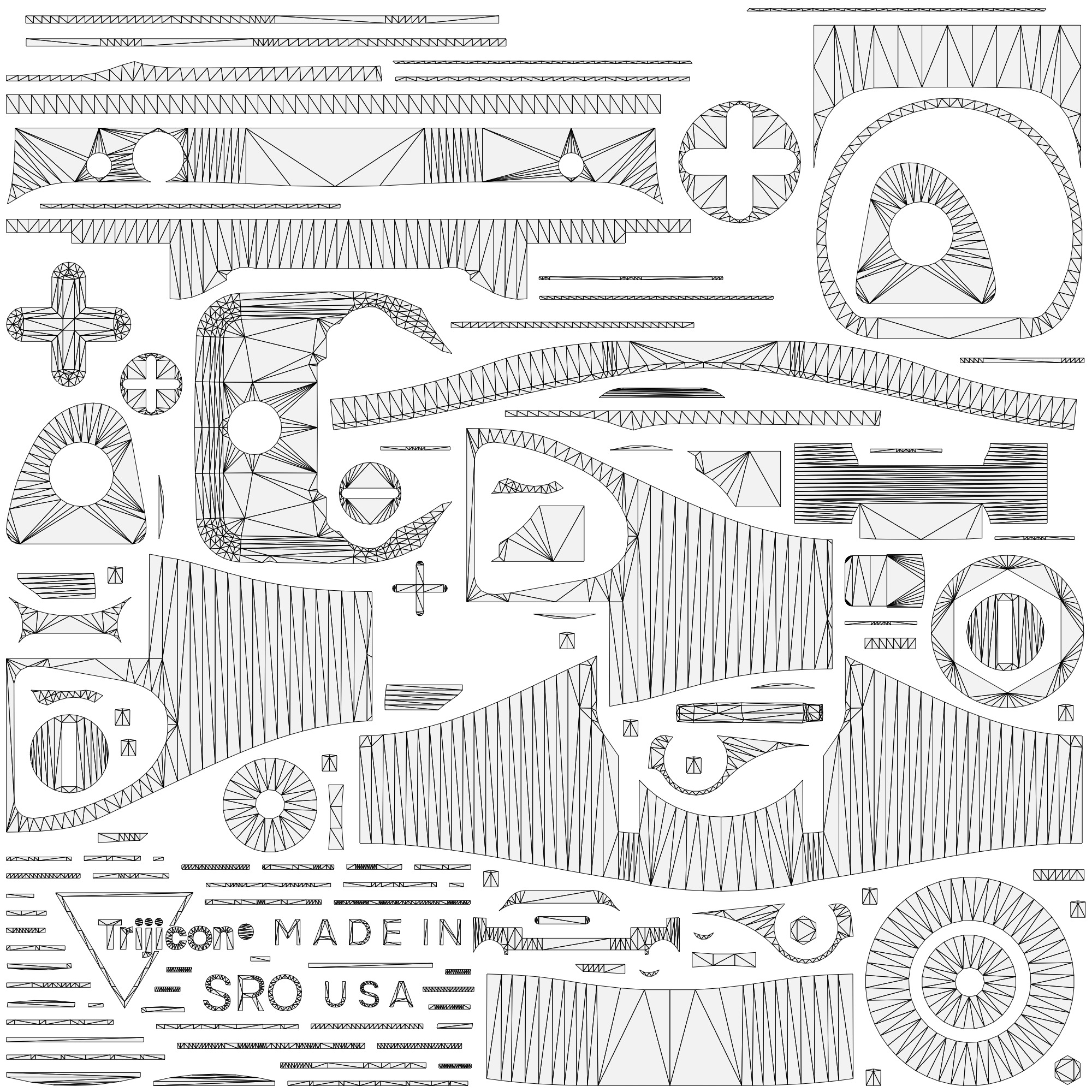 Trijicon SRO and 45 Degree Mount Low-poly 3D model_25
