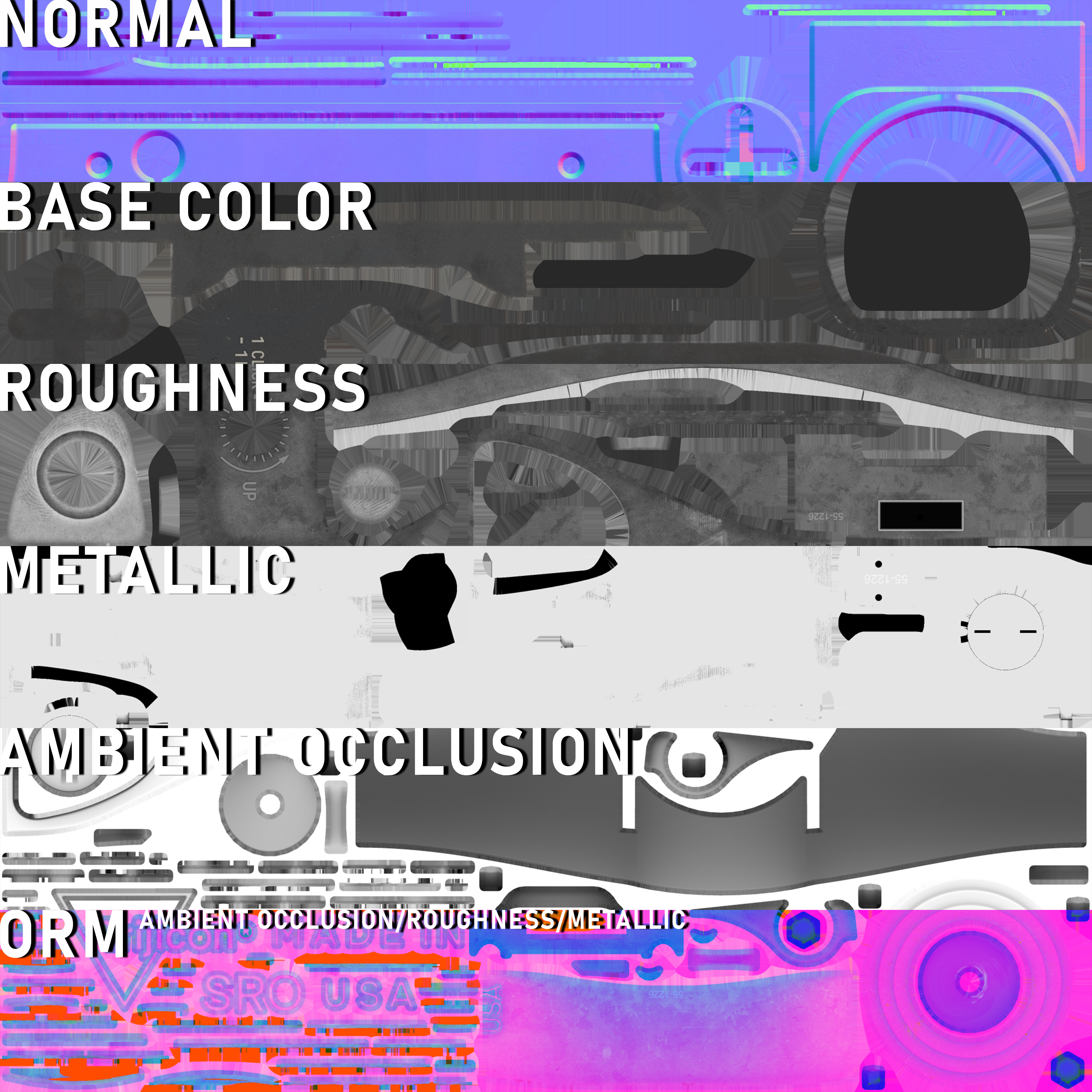 Trijicon SRO and 45 Degree Mount Low-poly 3D model_26