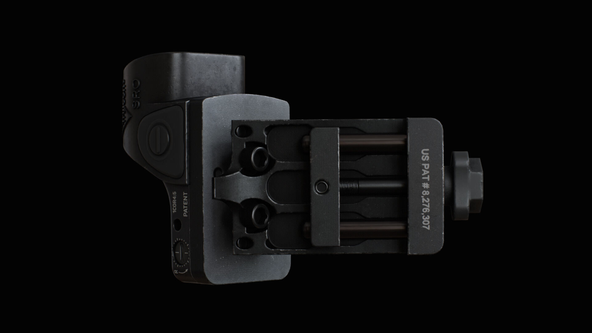 Trijicon SRO and 45 Degree Mount Low-poly 3D model_17
