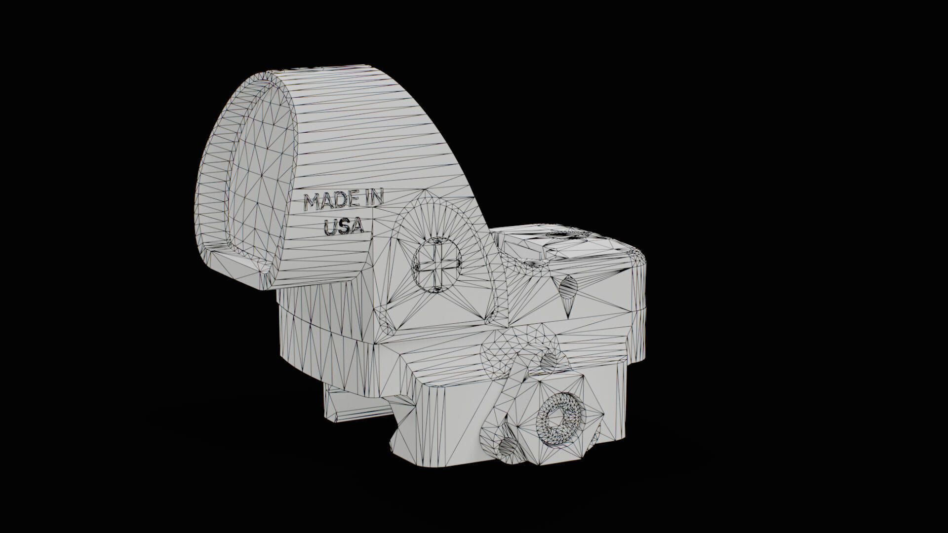 Trijicon SRO and 45 Degree Mount Low-poly 3D model_21