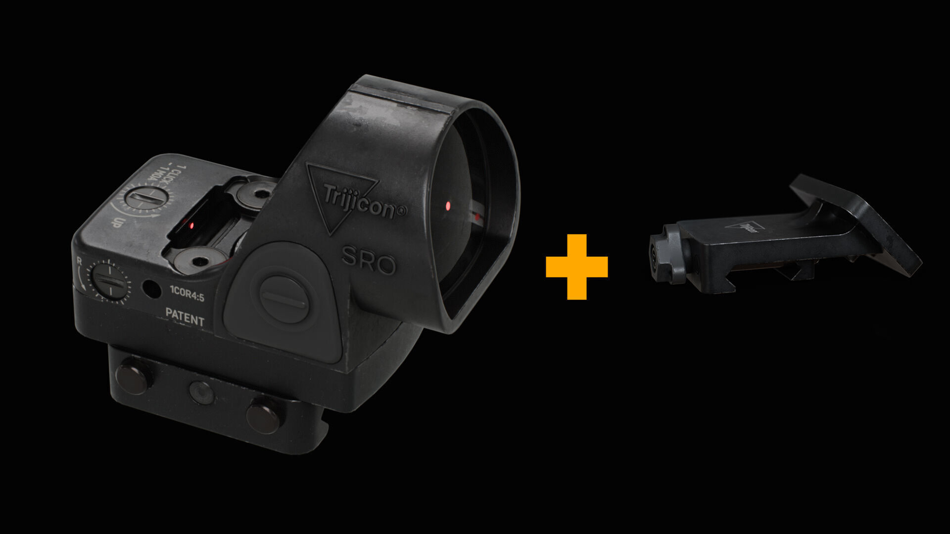 Trijicon SRO and 45 Degree Mount Low-poly 3D model_2