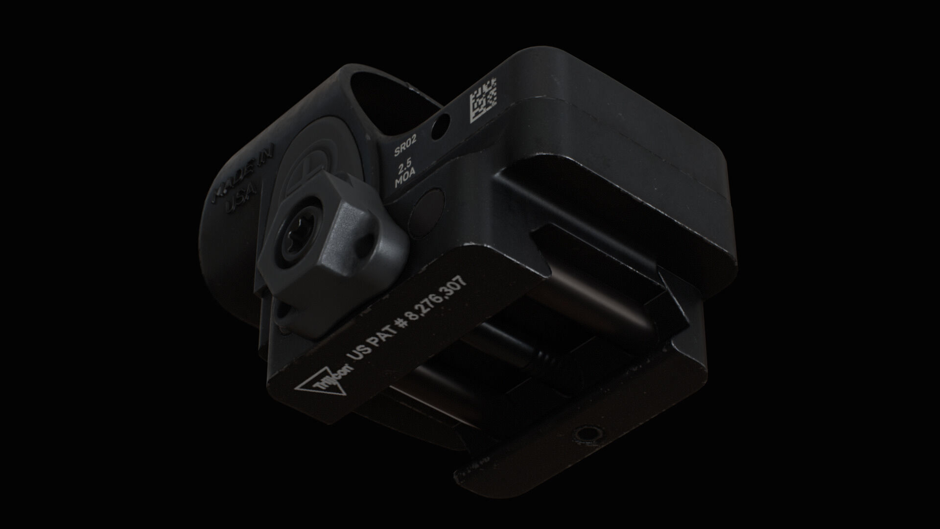 Trijicon SRO and 45 Degree Mount Low-poly 3D model_7