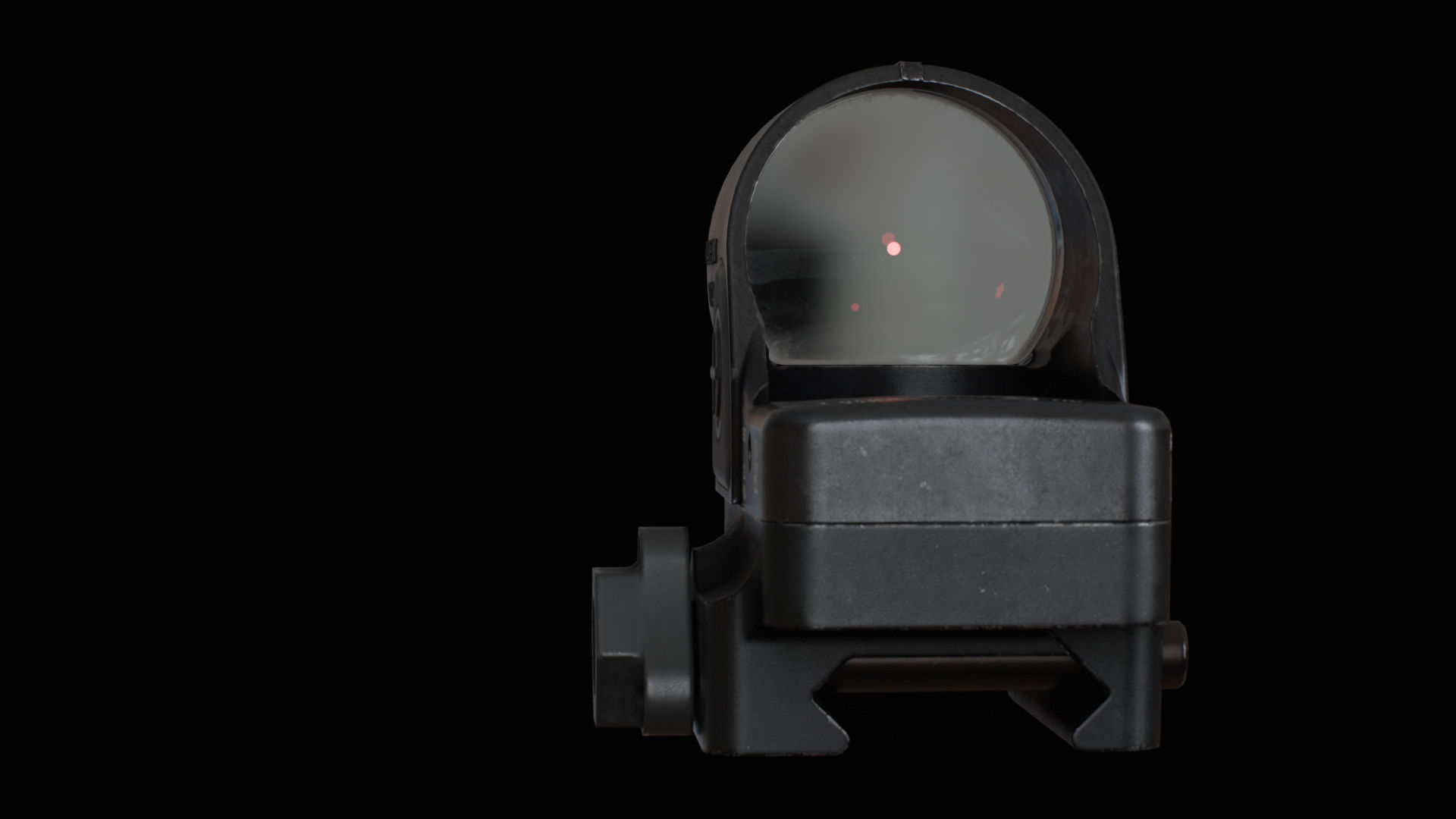Trijicon SRO and 45 Degree Mount Low-poly 3D model_10