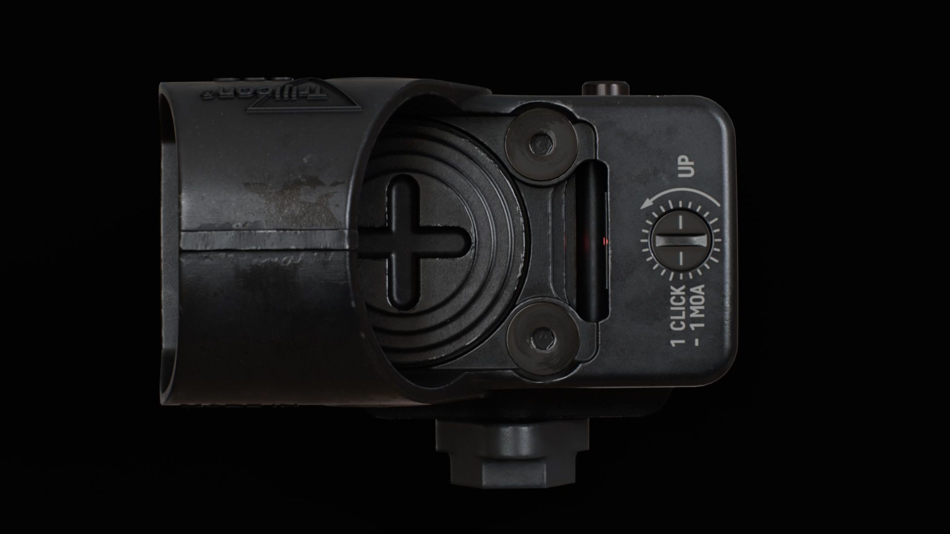 Trijicon SRO and 45 Degree Mount Low-poly 3D model_6