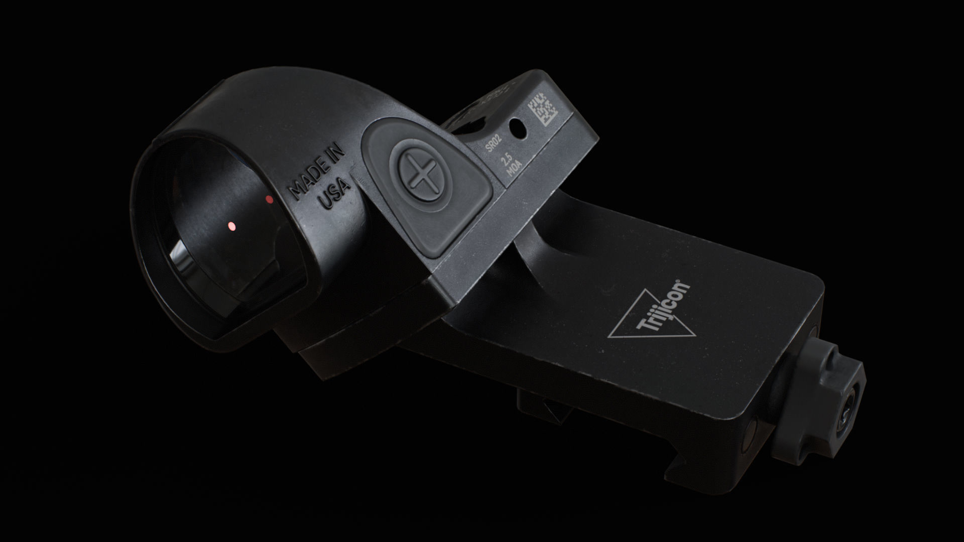 Trijicon SRO and 45 Degree Mount Low-poly 3D model_15