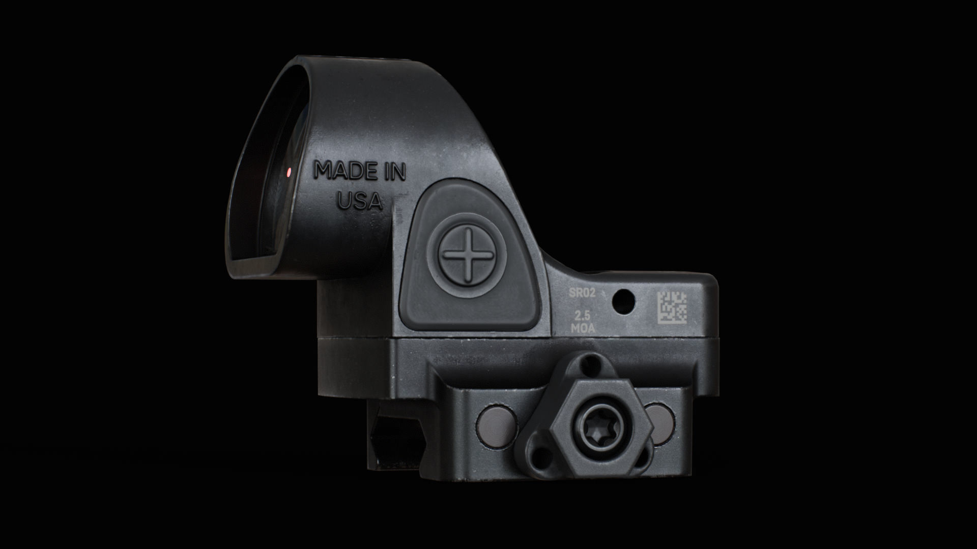 Trijicon SRO and 45 Degree Mount Low-poly 3D model_4