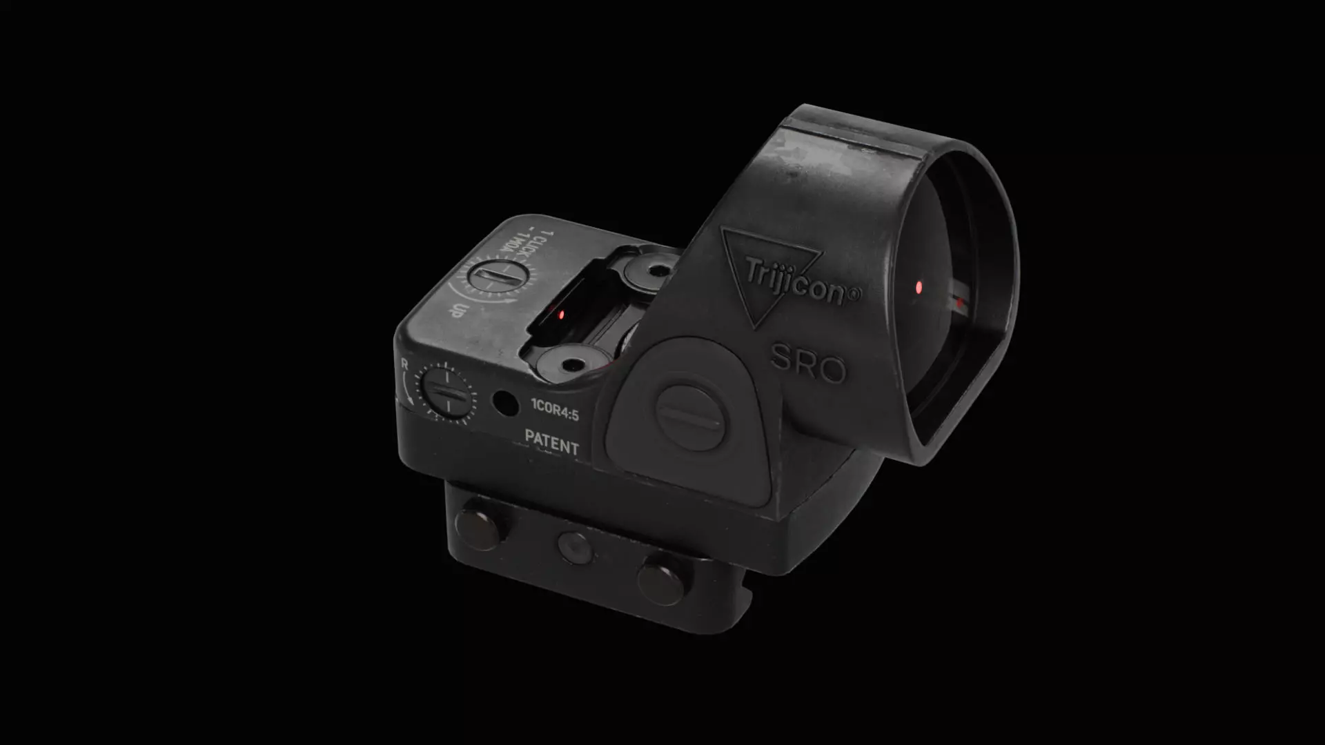 Trijicon SRO and 45 Degree Mount Low-poly 3D model_0