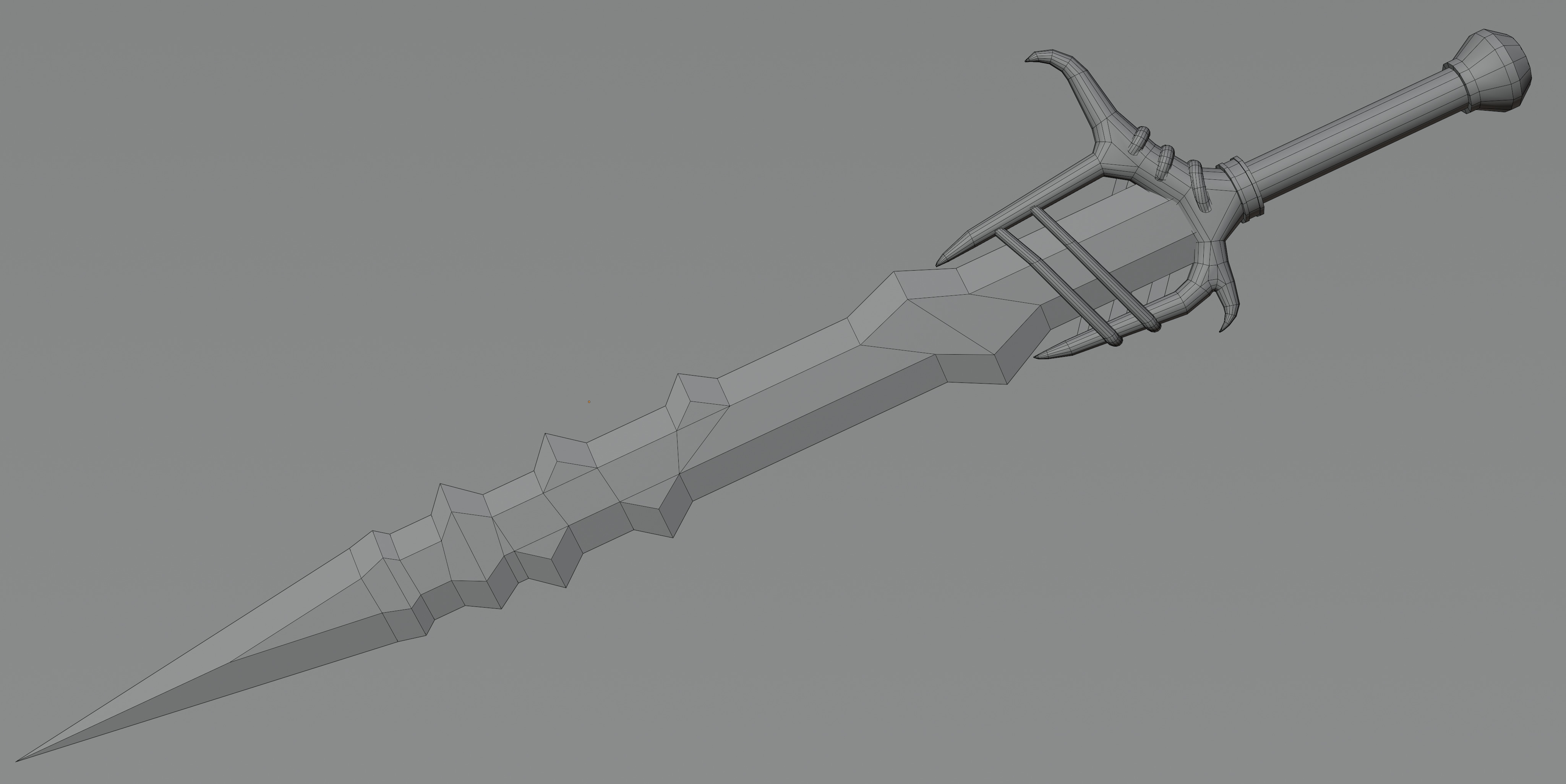 sword with 4 different textures Low-poly 3D model_16