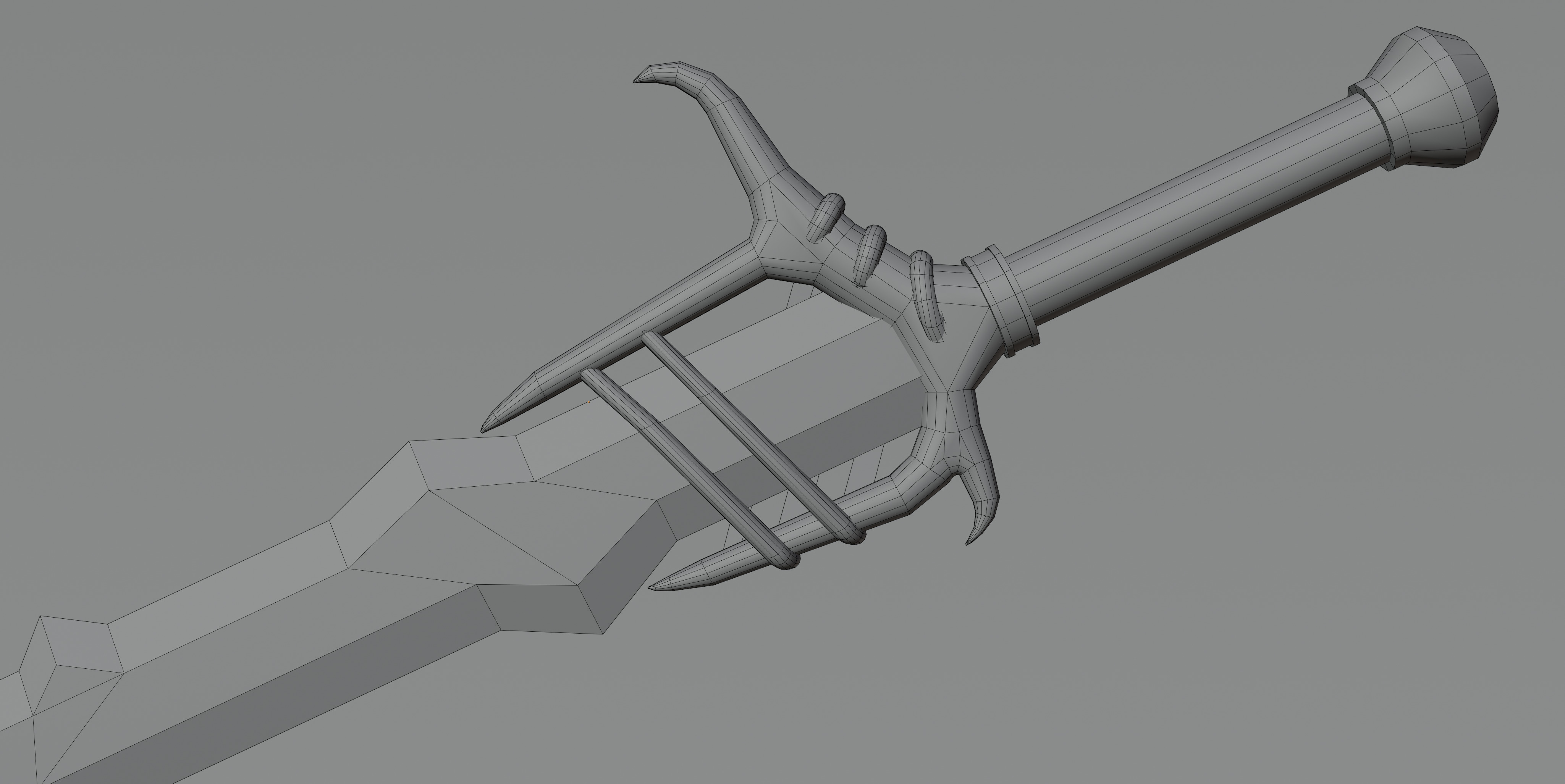 sword with 4 different textures Low-poly 3D model_19