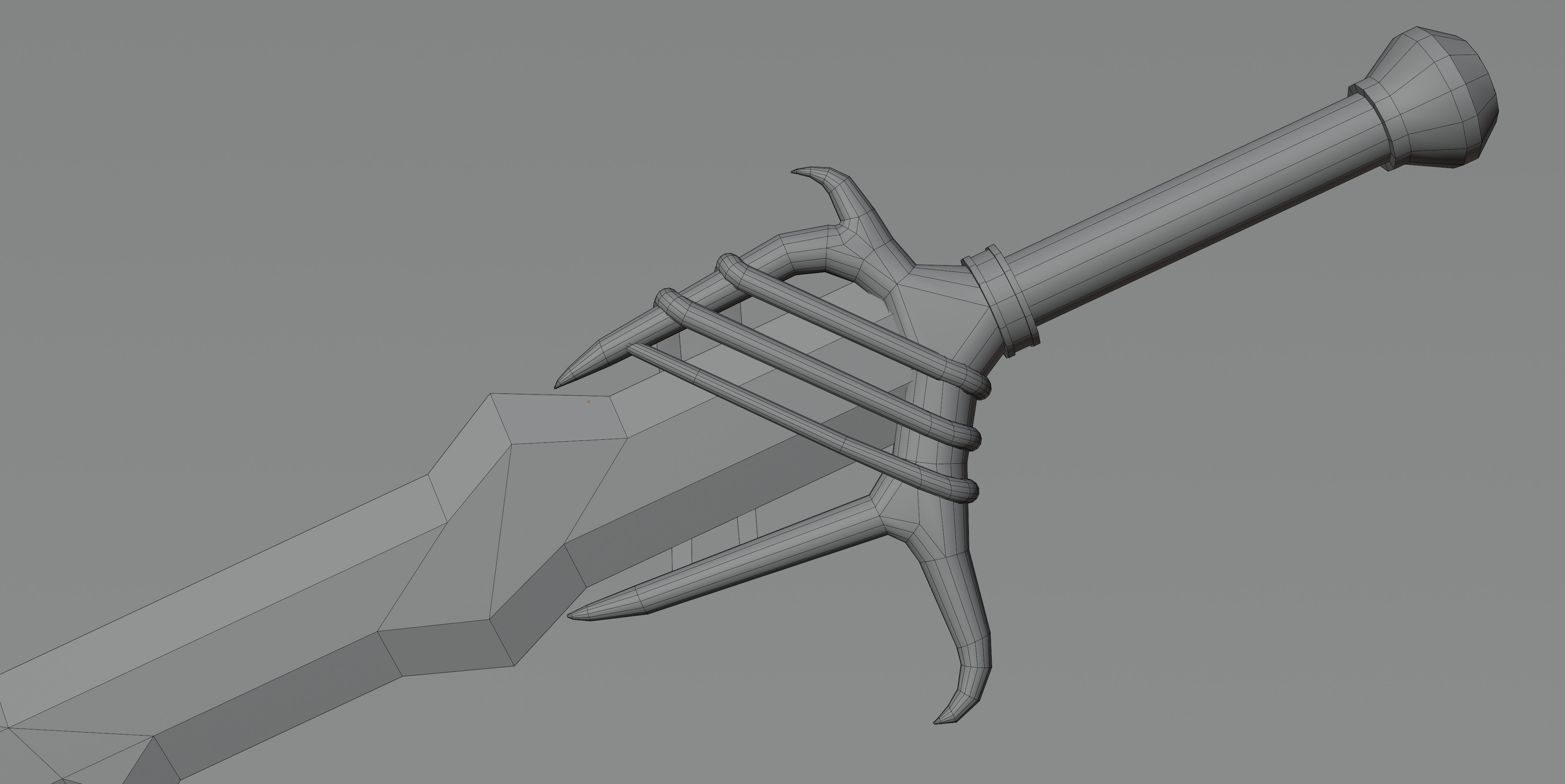 sword with 4 different textures Low-poly 3D model_18