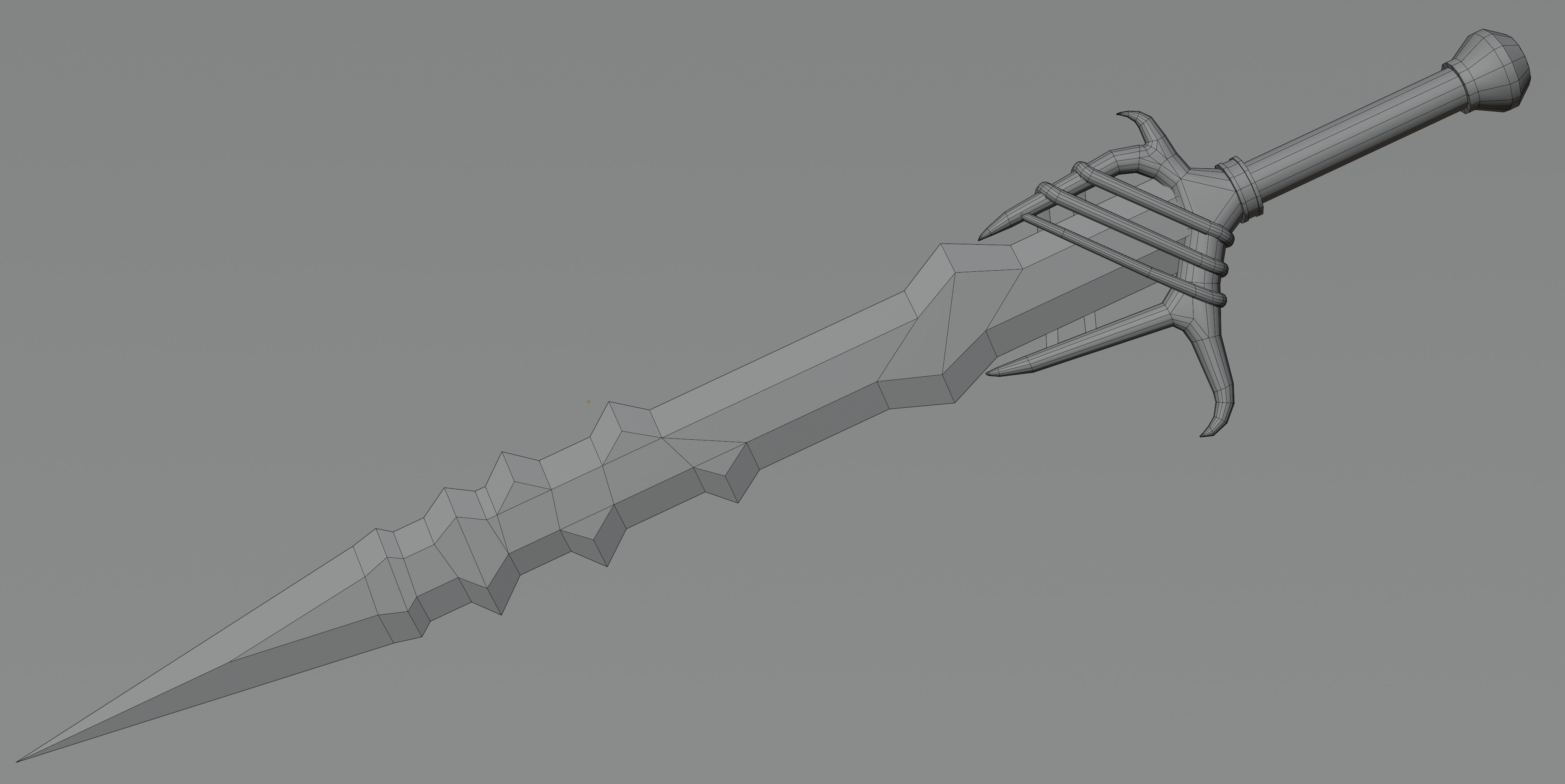 sword with 4 different textures Low-poly 3D model_15