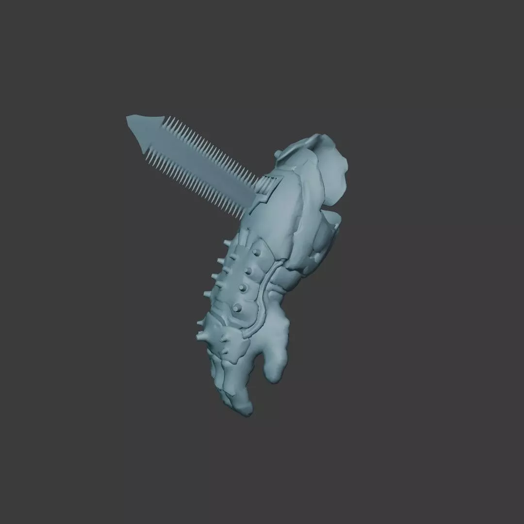 Doom Slayer Gauntlet with Blade and Missile Launchers STL 3D print model_0