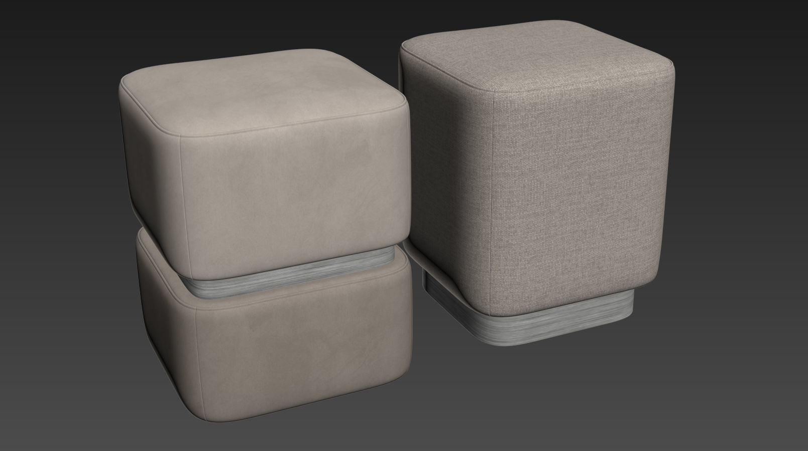 Liz I and III Pouf By Salma Furniture 3D model_5