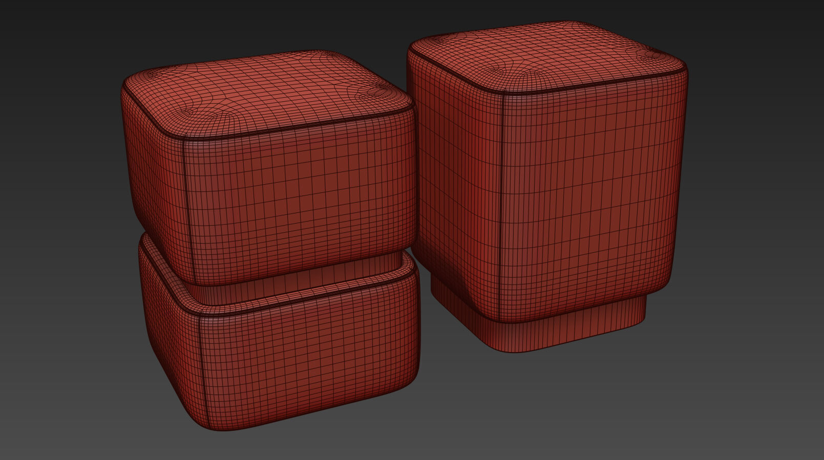 Liz I and III Pouf By Salma Furniture 3D model_7