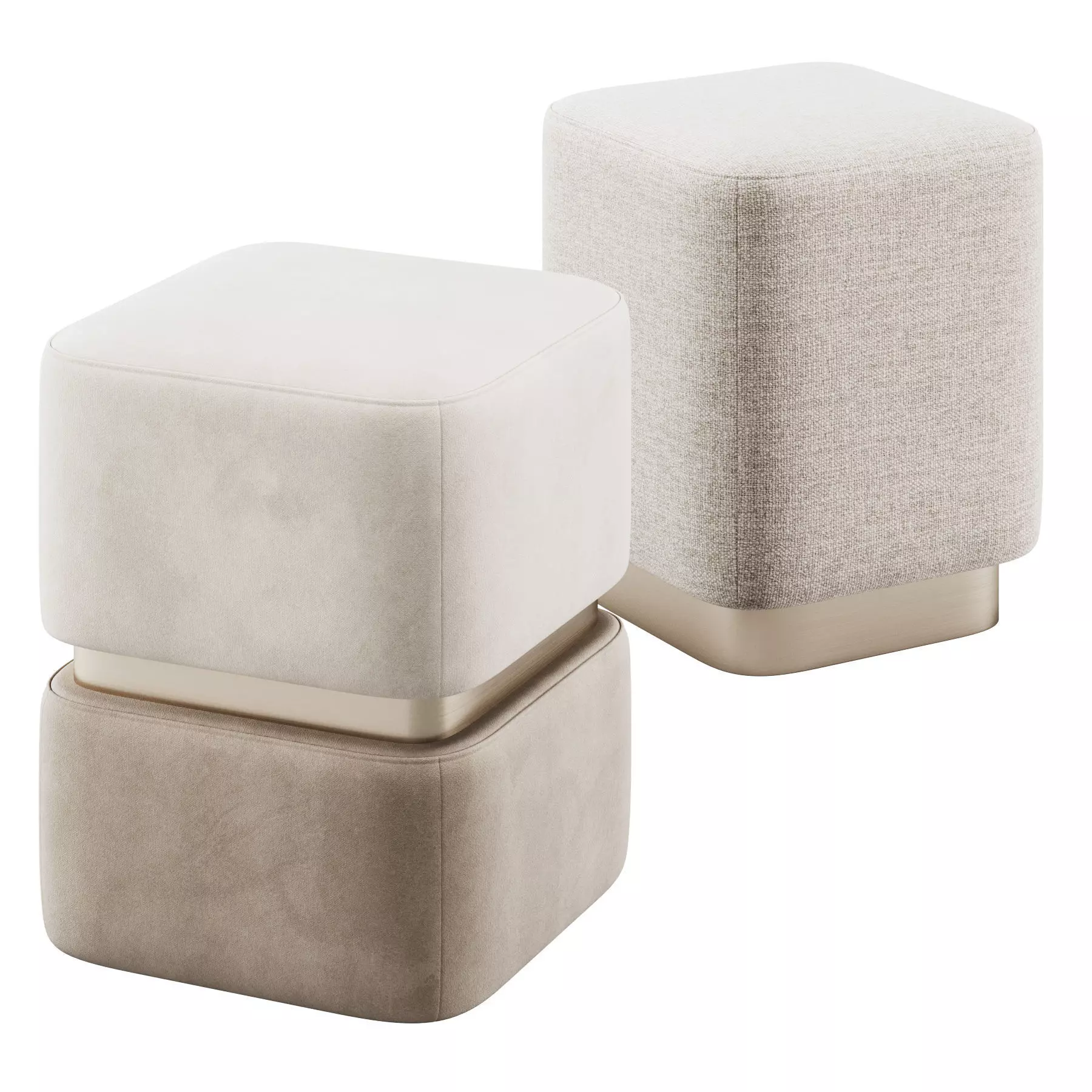 Liz I and III Pouf By Salma Furniture 3D model_0