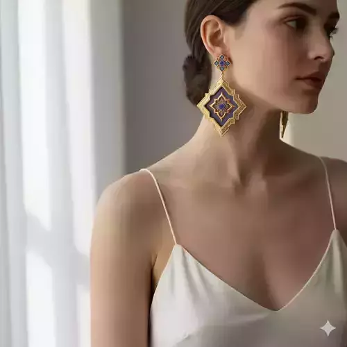 Golden Minaret  Imperial Earrings