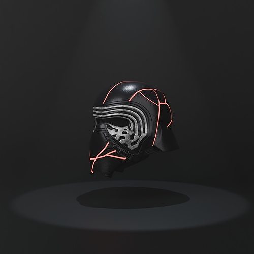 Kylo Ren Reforged Sci Fi Helmet STL File for 3D Cosplay Printing