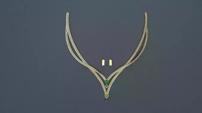 V-shaped Jewelry Necklace  3D print model