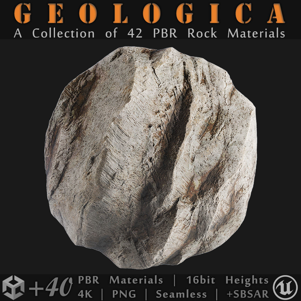GEOLOGICA - 42 Procedural Rock Materials - SBSAR Files Included Texture_8