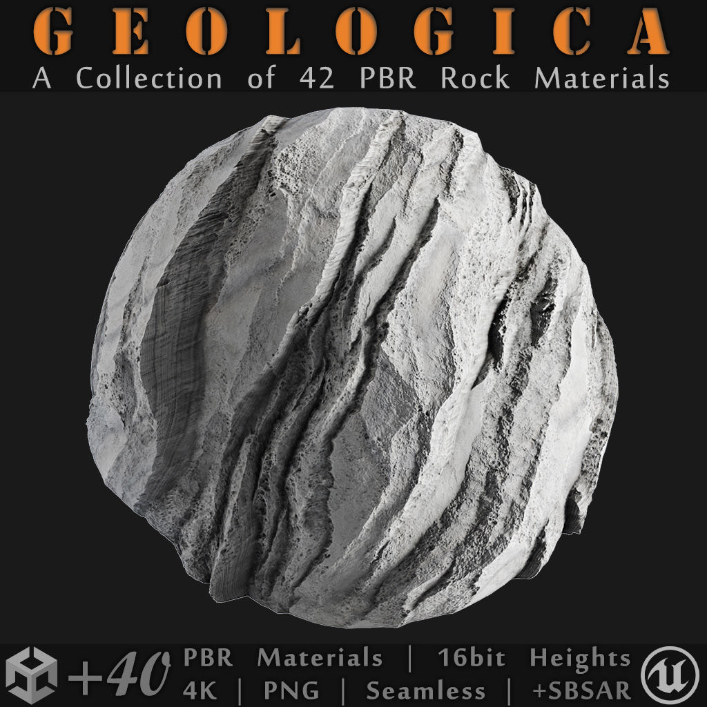 GEOLOGICA - 42 Procedural Rock Materials - SBSAR Files Included Texture_11