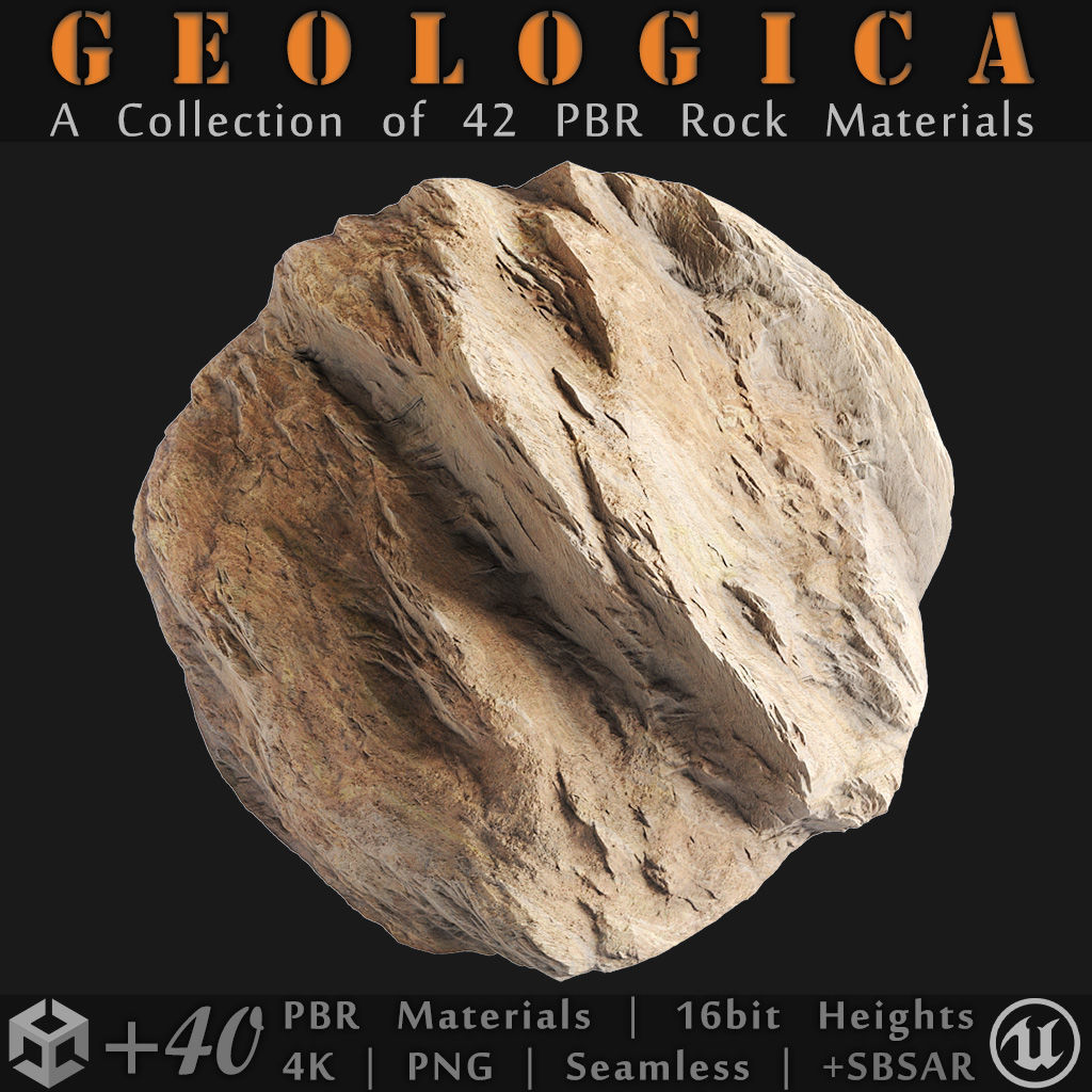GEOLOGICA - 42 Procedural Rock Materials - SBSAR Files Included Texture_7