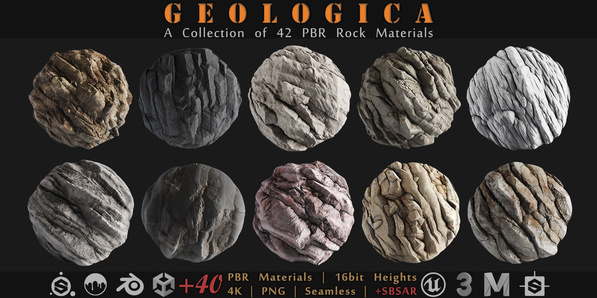 GEOLOGICA - 42 Procedural Rock Materials - SBSAR Files Included Texture_3