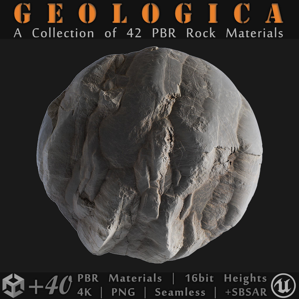 GEOLOGICA - 42 Procedural Rock Materials - SBSAR Files Included Texture_10