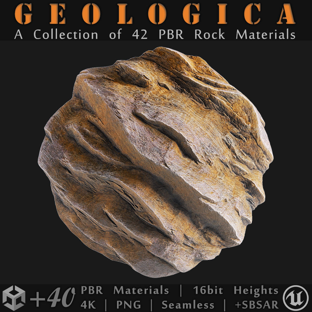 GEOLOGICA - 42 Procedural Rock Materials - SBSAR Files Included Texture_6