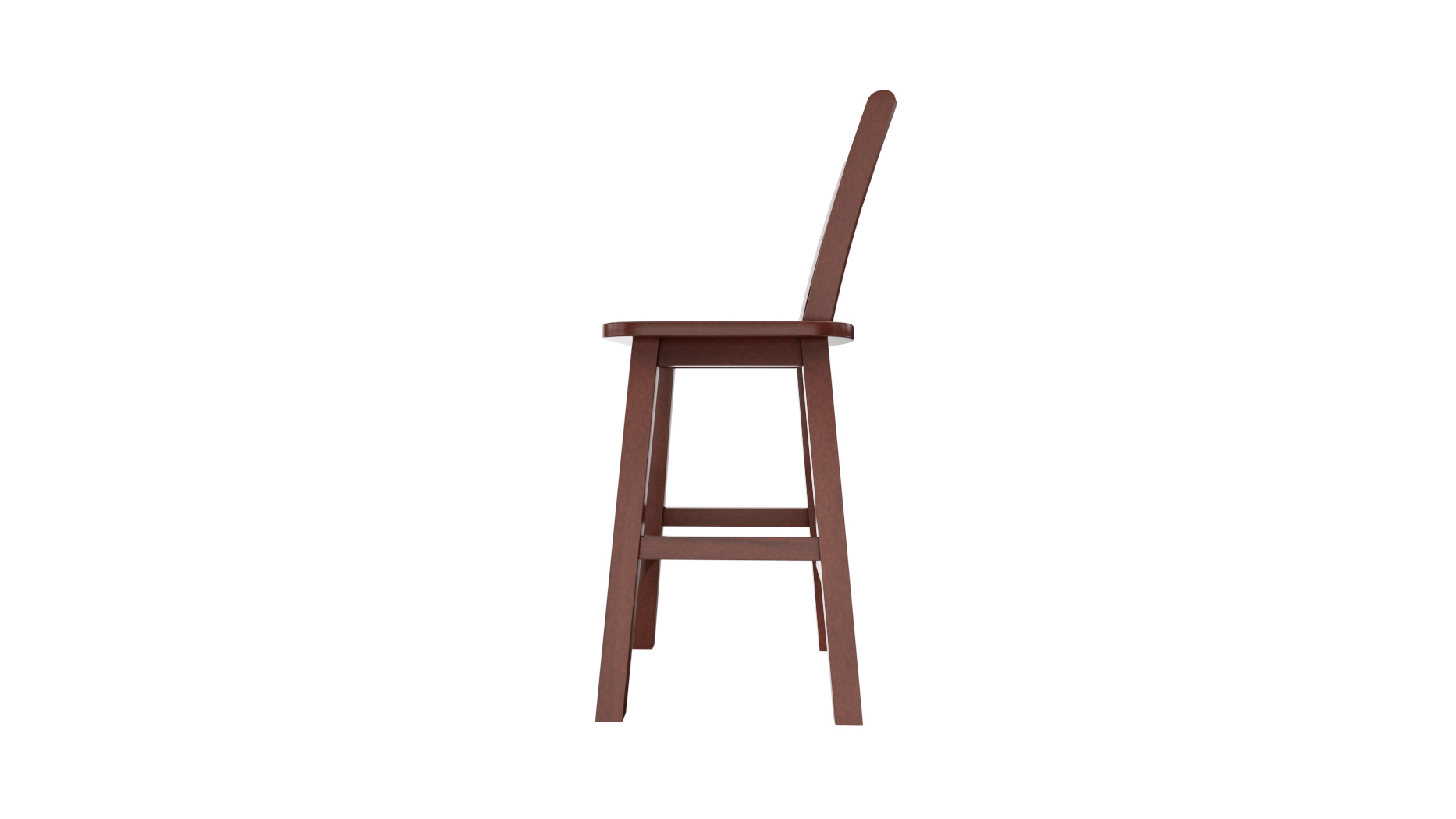 Winsome WoodFina Walnut wivel WoodBar Stool brown Low-poly 3D model_4