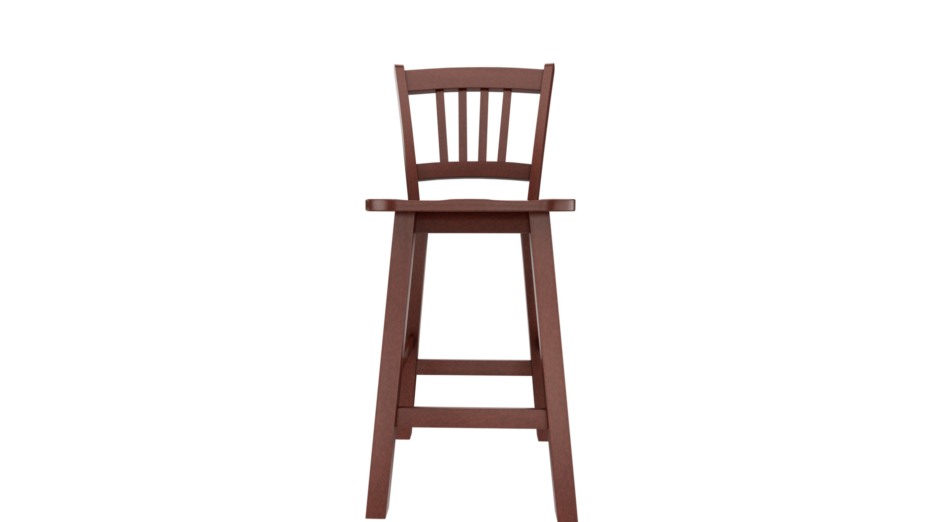Winsome WoodFina Walnut wivel WoodBar Stool brown Low-poly 3D model_3