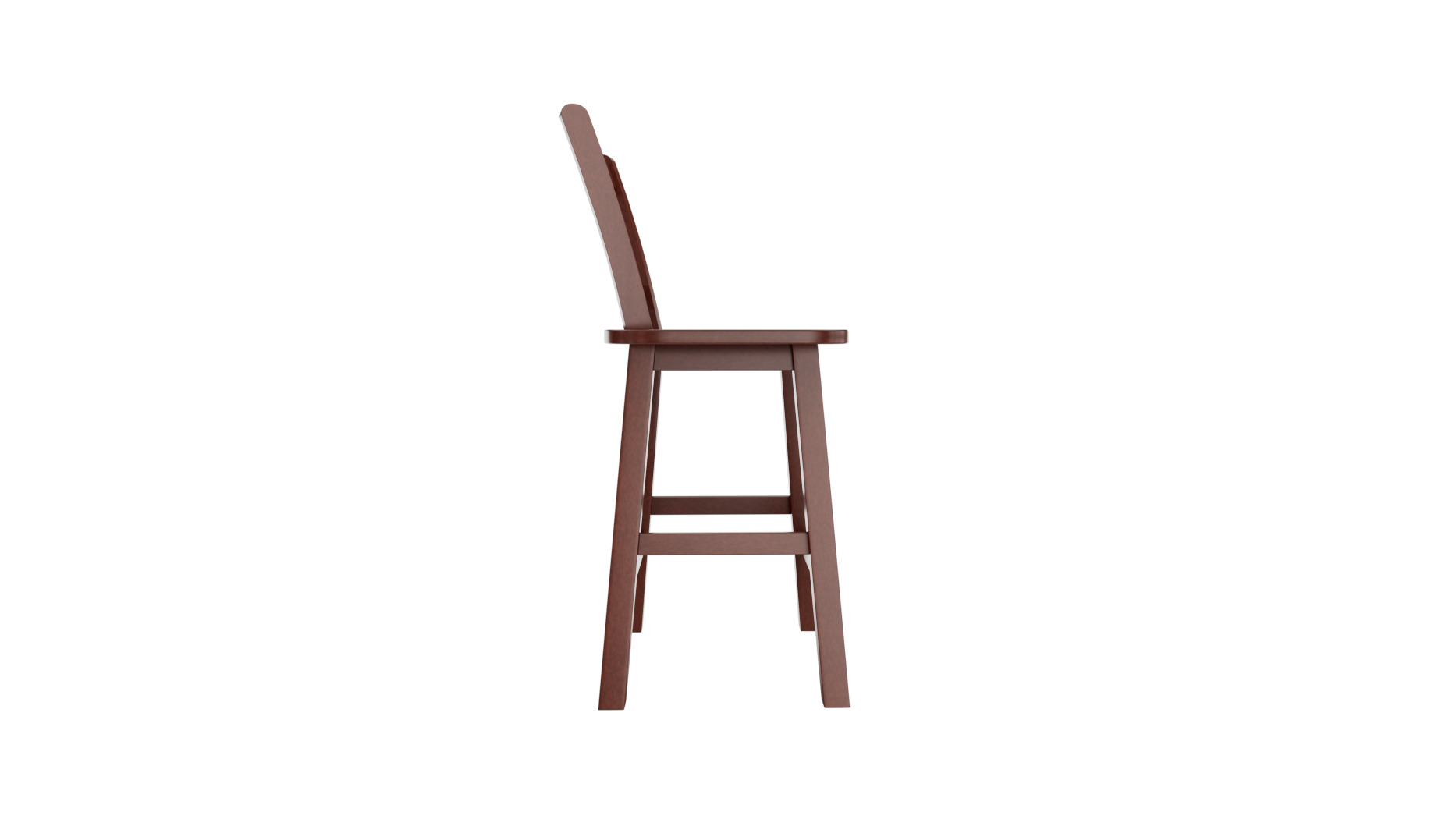 Winsome WoodFina Walnut wivel WoodBar Stool brown Low-poly 3D model_5