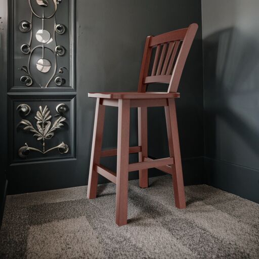 Winsome WoodFina Walnut wivel WoodBar Stool brown Low-poly 3D model_7