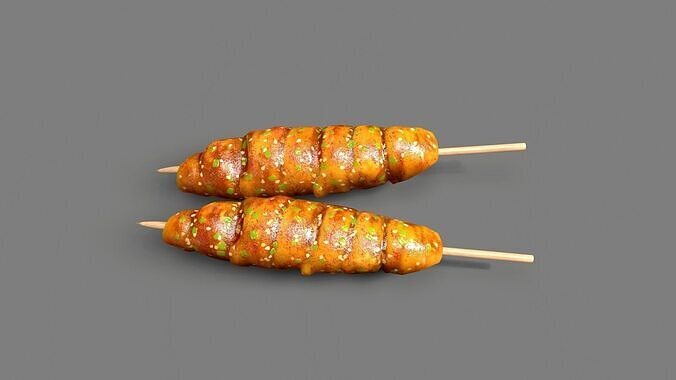 barbecue roasted gluten Low-poly 3D model