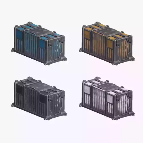 Cargo Container Low-poly 3D model