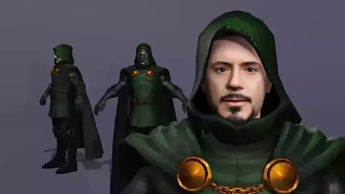 Robert Downey Jr as Doctor Doom from marvel