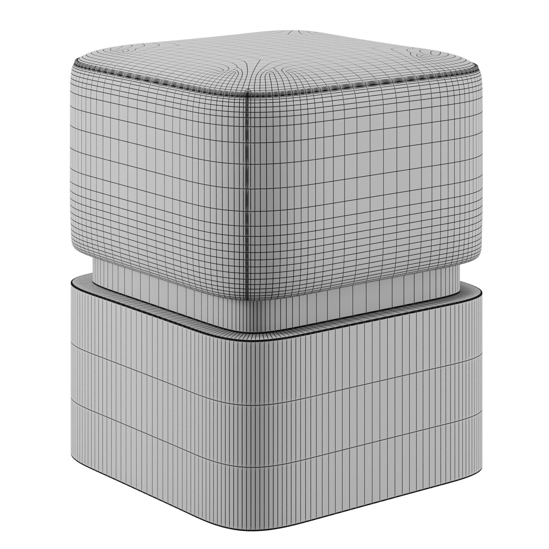 Liz II Pouf By Salma Furniture 3D model_3