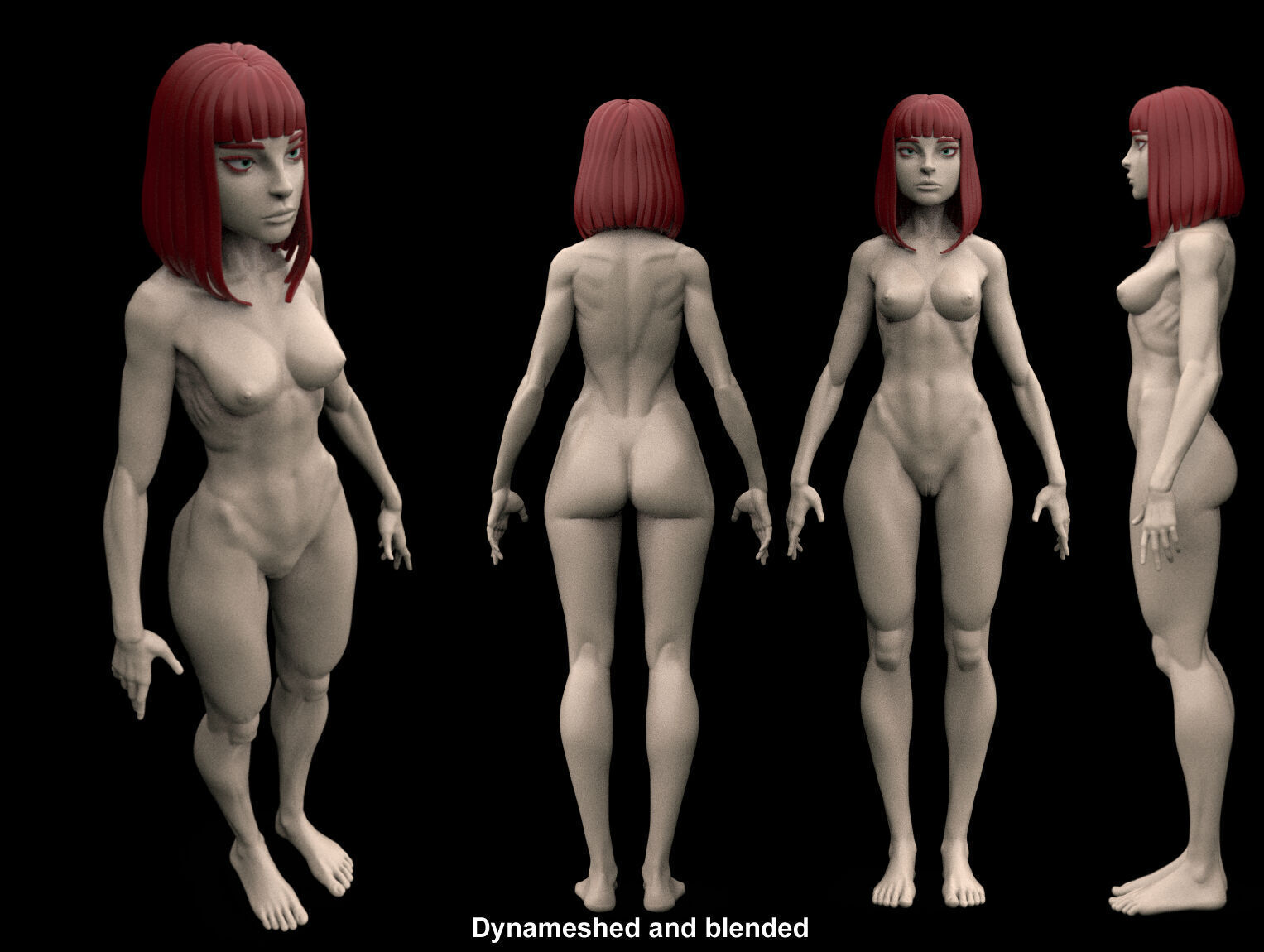 Female Basemesh for ZBrush 3D model_4