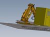 Mining stationary hydraulic rock breaker with operator cabin 3D model_1