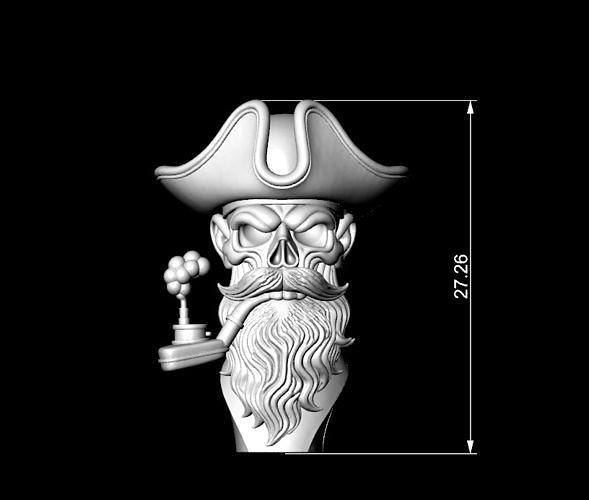 Pirate Head Bust  3D Printable Decorative Sculpture STL  3D print model