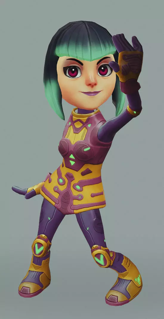 Cacee Scifi 3D model Low-poly 3D model_0