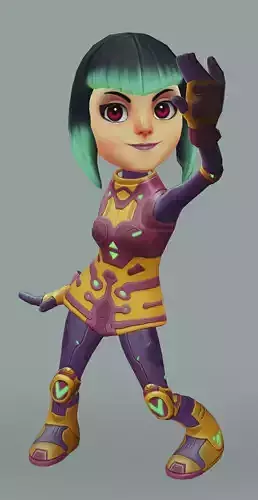 Cacee Scifi 3D model Low-poly 3D model