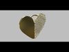 Studded Heart Pendant 3D print model_1