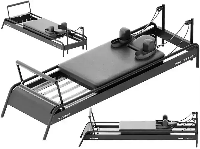 pilates exercise machine fonv reformer professional black 3D model
