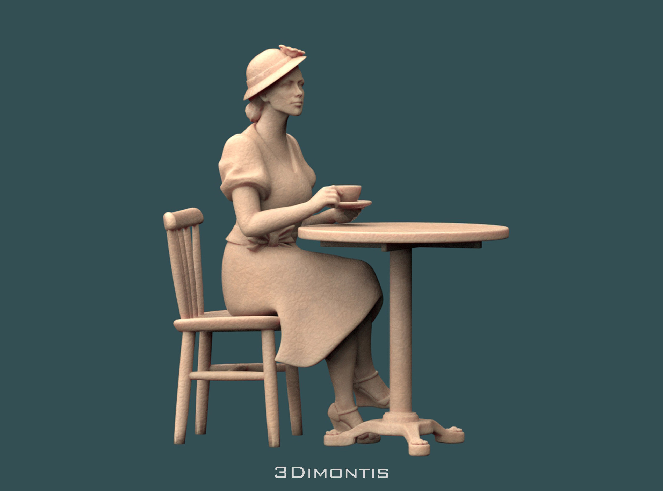 Waiters and Clients 3D print model_28