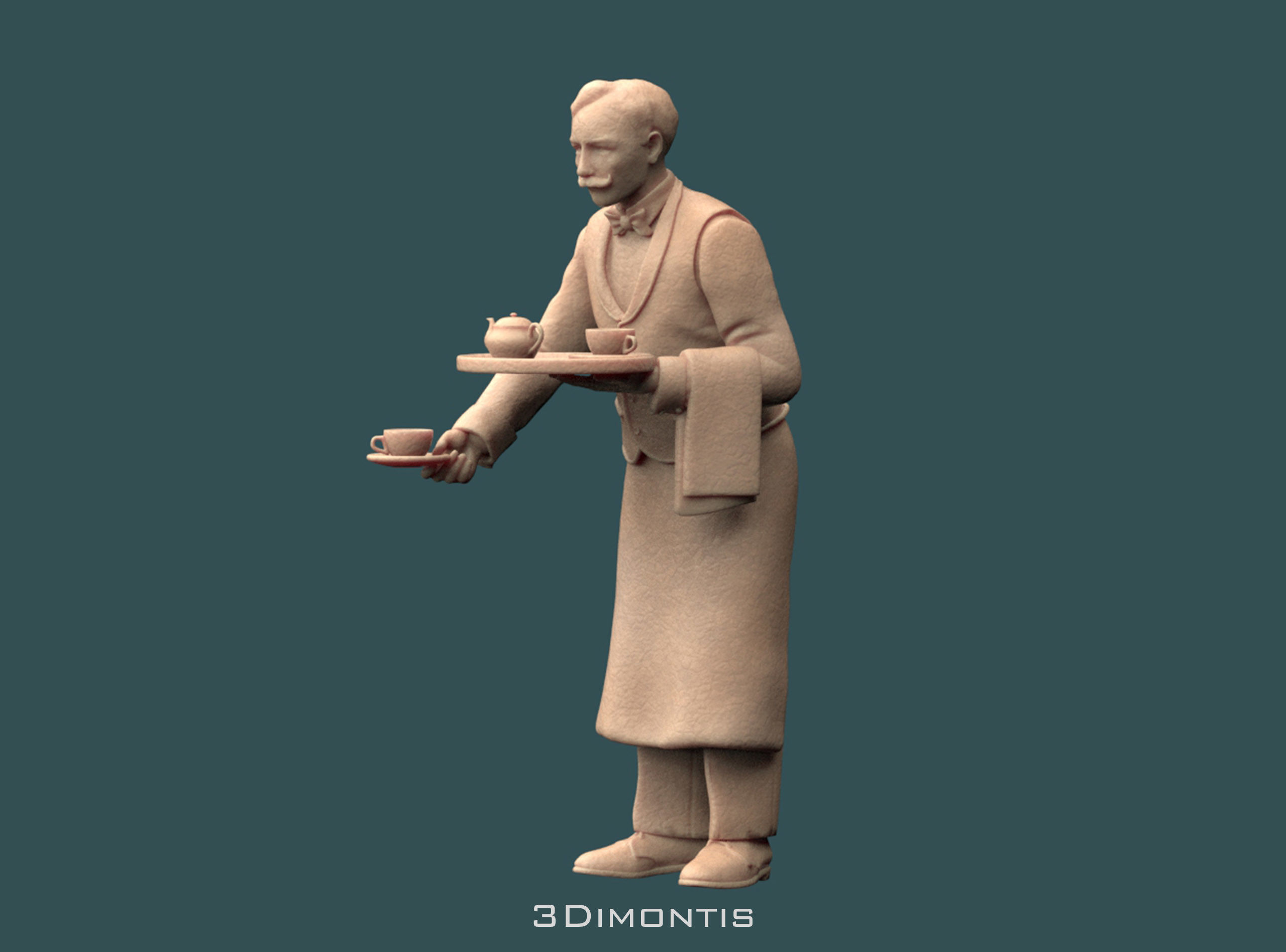 Waiters and Clients 3D print model_31